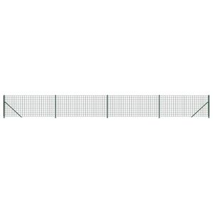 vidaXL Gard plasă de s&acirc;rmă cu bordură, verde, 0,8x10 m