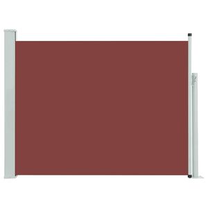 vidaXL Copertină laterală retractabilă de terasă, maro, 140 x 500 cm
