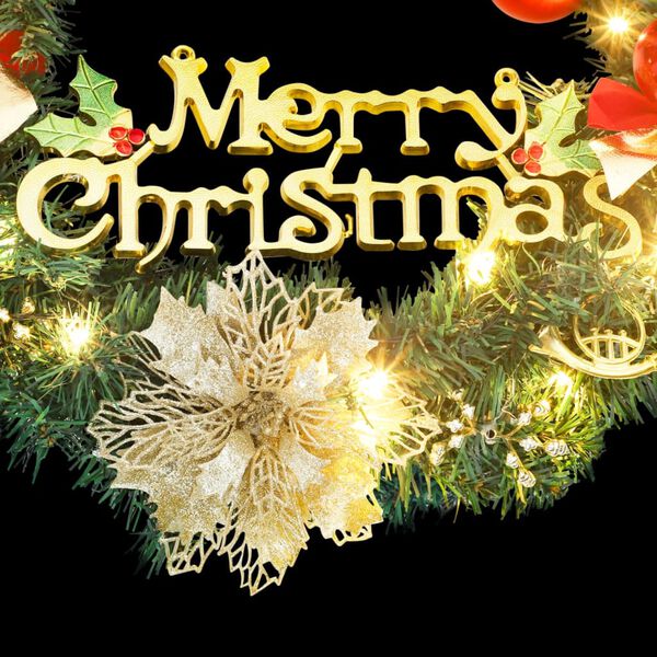 vidaXL Coroniță de Crăciun cu 15 LED-uri, verde, 30 cm