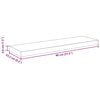 vidaXL Rafturi de perete suspendate 4 buc., stejar, 80x23,5x3,8 cm MDF