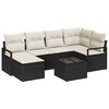 vidaXL Set de canapea 7 pcs Negru poliratan
