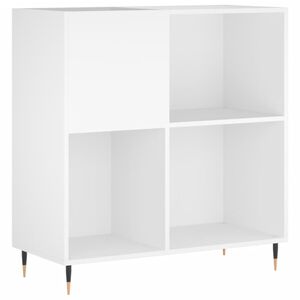 vidaXL Dulap pentru discuri, alb, 84,5x38x89 cm, lemn compozit