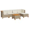 vidaXL Set canapele de grădină cu perne, 6 piese, bej, poliratan