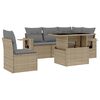 vidaXL Set canapele de grădină cu perne, 6 piese, bej, poliratan