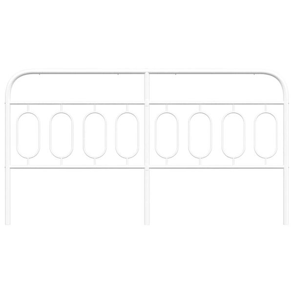 vidaXL Tăblie de pat de schimb metalică, alb, 183 cm