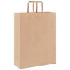 vidaXL Pungi de h&acirc;rtie 250 buc cu m&acirc;nere maro 32x12x42 cm