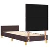vidaXL Cadru de pat cu headboard Maro &icirc;nchis 80 x 200 cm țesătură