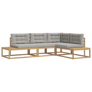 vidaXL Set de canapele de exterior Alb 277,5 x 198,5 x 73 cm Poliester