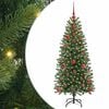 vidaXL Brad de Crăciun artificial Verde 120 cm PE și PVC