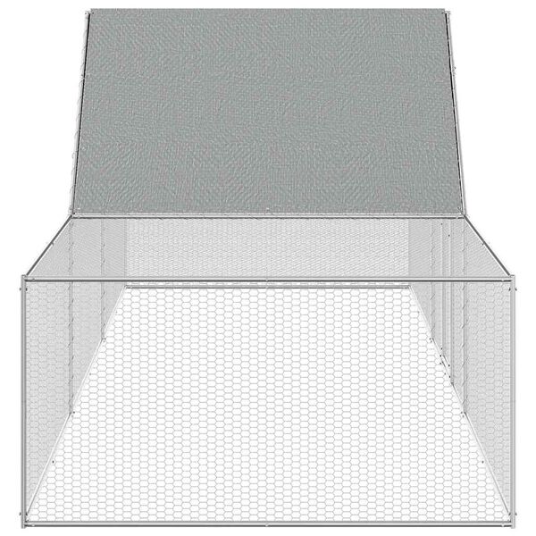 vidaXL Coteț pentru păsări, 6 x 2 x 2 m, oțel galvanizat