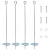 vidaXL Ancoră de Păm&acirc;nt 4 pcs Argintiu &Oslash;10 x 60 cm Metal Galvanizat