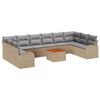 vidaXL Set de canapele pentru grădină 11 buc. Beige și gri deschis