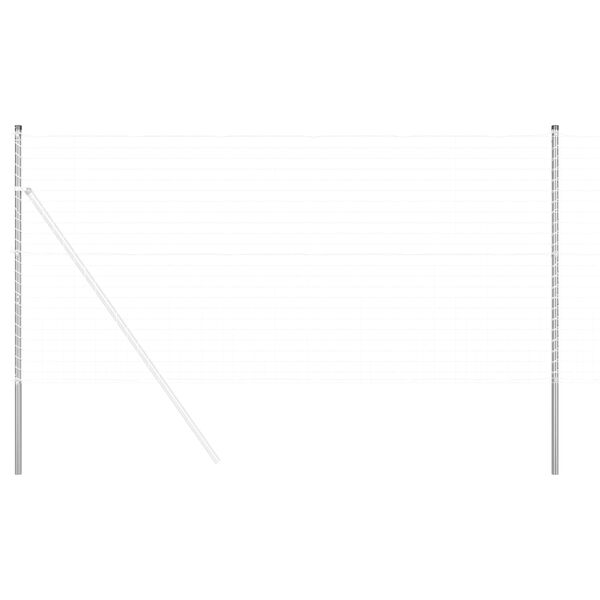 vidaXL St&acirc;lp de gard. 12 pcs Argintiu Oțel vopsit &icirc;n pulbere