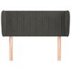 vidaXL Tăblie de pat cu aripioare gri &icirc;nchis 103x23x78/88 cm catifea