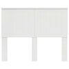 vidaXL Tăblie cap cu headboard Alb Lucios 135 cm Lemn compozit
