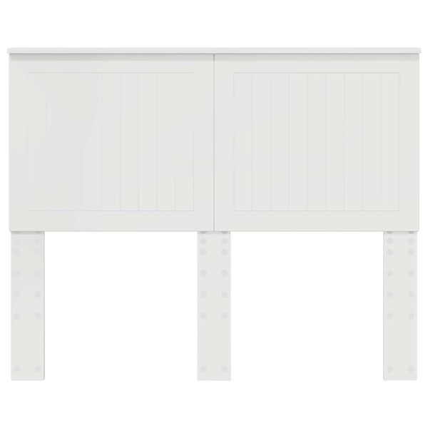 vidaXL Tăblie cap cu headboard Alb Lucios 135 cm Lemn compozit