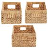 vidaXL Coșuri de depozitare 3 pcs natural 40 x 30 x 18 cm