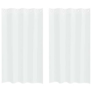 vidaXL Cortină din Voile 2 buc. Alb 175 x 140 cm Poliester