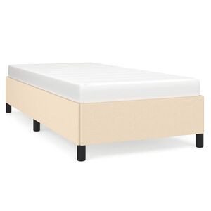 vidaXL Cadru de pat fără saltea cremă 80x200 cm țesătură