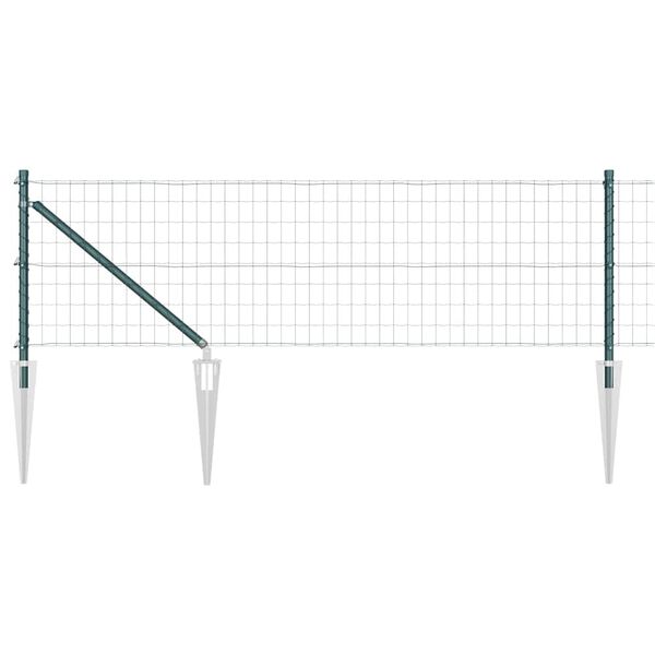 vidaXL Gard cu St&acirc;lp Verde 0,8 x 10 m Oțel și PVC