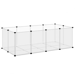 vidaXL Cușcă pentru animale mici transparent 144x74x46,5 cm PP și oțel