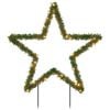 vidaXL Decorațiune stea cu lumini de Crăciun cu țăruși, 80 LED, 60 cm