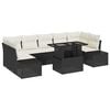 vidaXL Set de canapele pentru grădină 8 buc. Negru și Crem