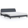 vidaXL Cadru de pat Dover gri &icirc;nchis 180x200 cm catifea