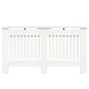 vidaXL Capac pentru radiator Alb lucios 152 x 19 x 81,5 cm
