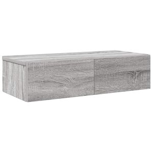 vidaXL Raft perete cu sertare Gri Sonoma 60x26,5x15cm Lemn prelucrat