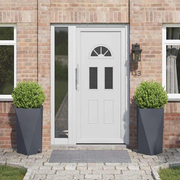 vidaXL Jardinieră 2 pcs Antracit 40 x 40 x 75 cm Oțel