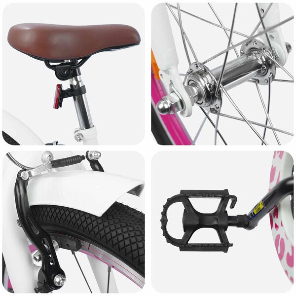 vidaXL Bicicletă pentru Copii 20 Inci pentru 6-11 ani Alb