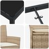 vidaXL Set de masă pentru grădină 3 pcs Bej poliratan