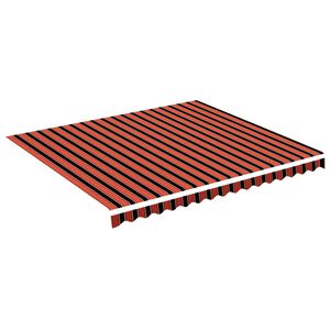 vidaXL P&acirc;nză de rezervă copertină, portocaliu și maro, 400x350 cm, poliester