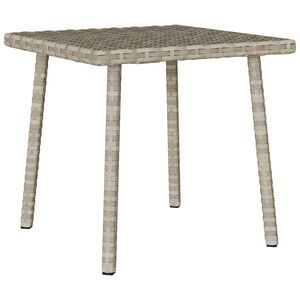 vidaXL Masuta de cafea gradina dreptunghiulara gri deschis polirattan