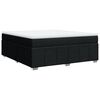 vidaXL Pat box spring cu saltea, negru, 180x200 cm, catifea