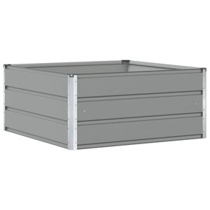 vidaXL Jardinieră Gri deschis 100 x 100 x 45 cm Oțel