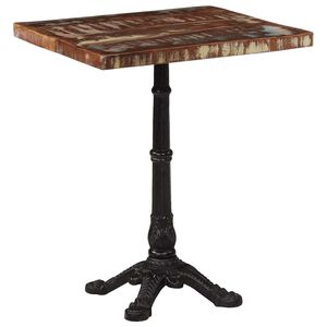 vidaXL Masă de bistro, 60 x 60 x 76 cm, lemn masiv reciclat