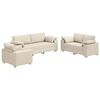 vidaXL Canapea 2 buc. Bej Material textil din in