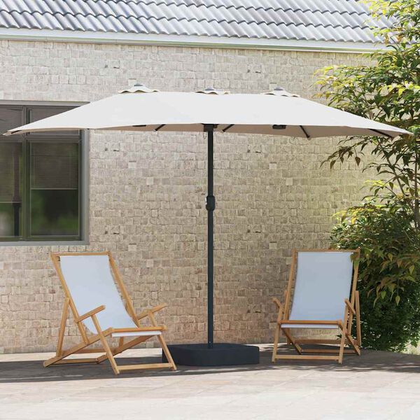 vidaXL Parasol de Grădină Nisipiu 385 x 209 x 244 cm țesătură