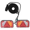 vidaXL Lumini pentru remorcă, 2 buc., roșu, bec LED 12 V, 24x5x14,5 cm