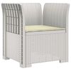 vidaXL Fotoliu cu 1 Loc cu Pernă Aspect Rattan PP Alb
