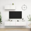vidaXL Set dulapuri TV, 3 piese, alb, lemn prelucrat