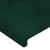 vidaXL Tăblie de pat cu aripioare verde &icirc;nchis 83x23x78/88 cm catifea