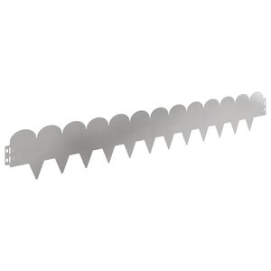 vidaXL Margine pentru gazon 30 pcs 103 x 15 cm Oțel Argintiu