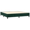 vidaXL Pat box spring cu saltea, verde închis, 200x200 cm, catifea