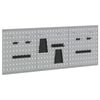 vidaXL Panou de Perete pentru Unelte 3 buc. Gri 150 x 1 x 60 cm