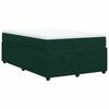 vidaXL Pat box spring cu saltea, verde &icirc;nchis, 120x190 cm, catifea