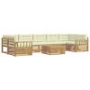 vidaXL Set de canapele de exterior 8 pcs Alb și crem