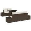 vidaXL Set de canapele pentru grădină cu pernă 6 pcs Maro și Crem
